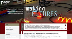 Desktop Screenshot of makingfutures.plymouthart.ac.uk